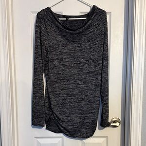 Banana Republic Charcoal Heather Long Sleeve Top